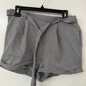 Sienna Sky Black and White Checkered Women Shorts